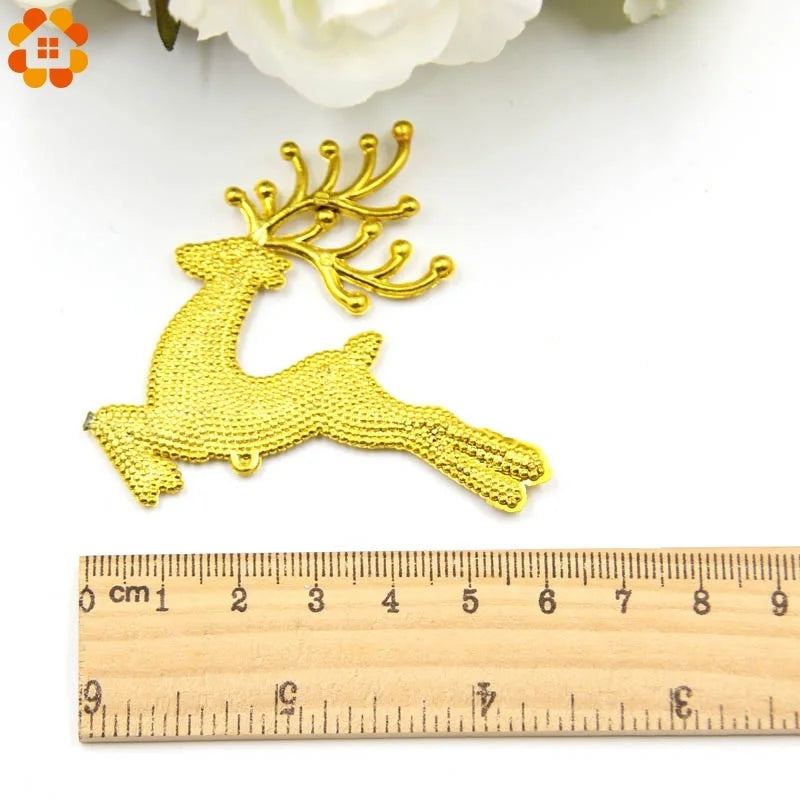 Ornament Collection - Gold & Silver Cute Elk Christmas Tree Pendant Ornaments