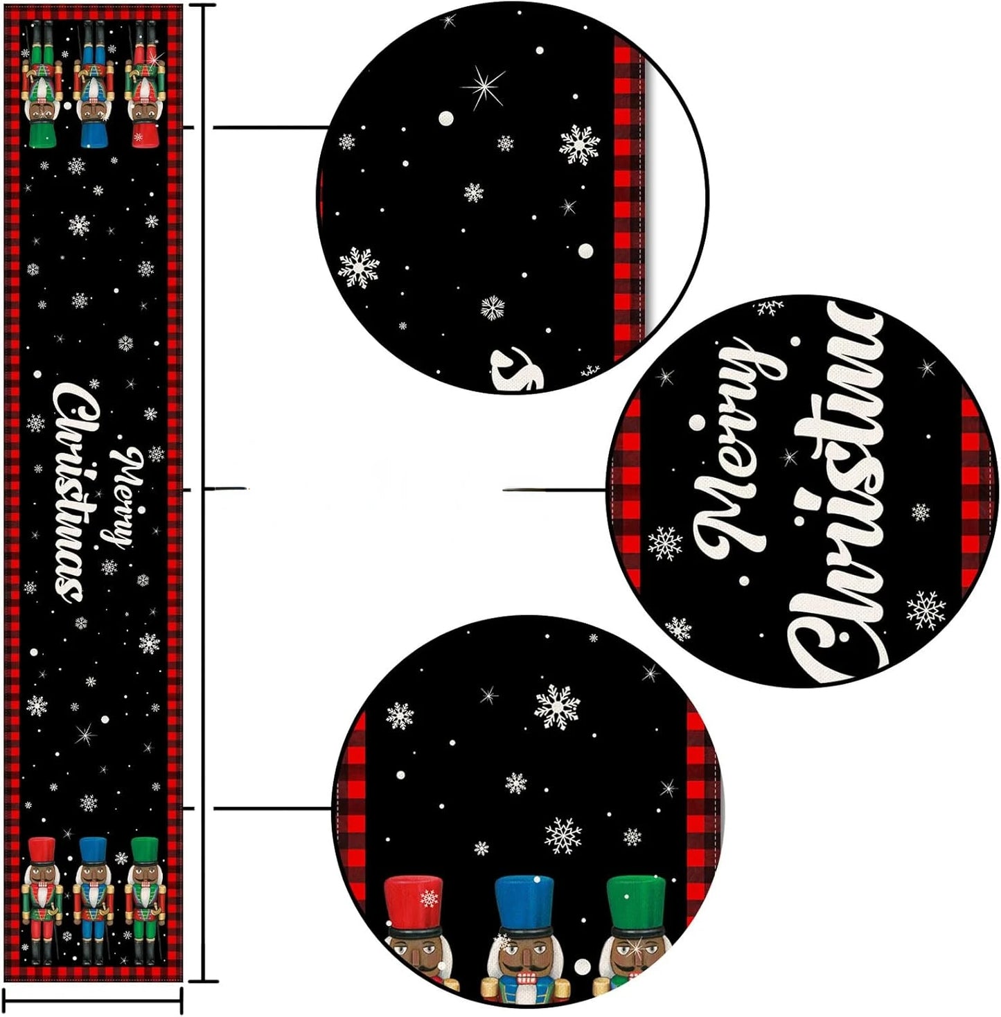 Table Runner Collection - Christmas Nutcrackers Linen Table Runners