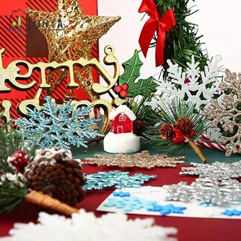 Ornament Collection - Sparkling Snowflakes For Christmas Tree Decoration