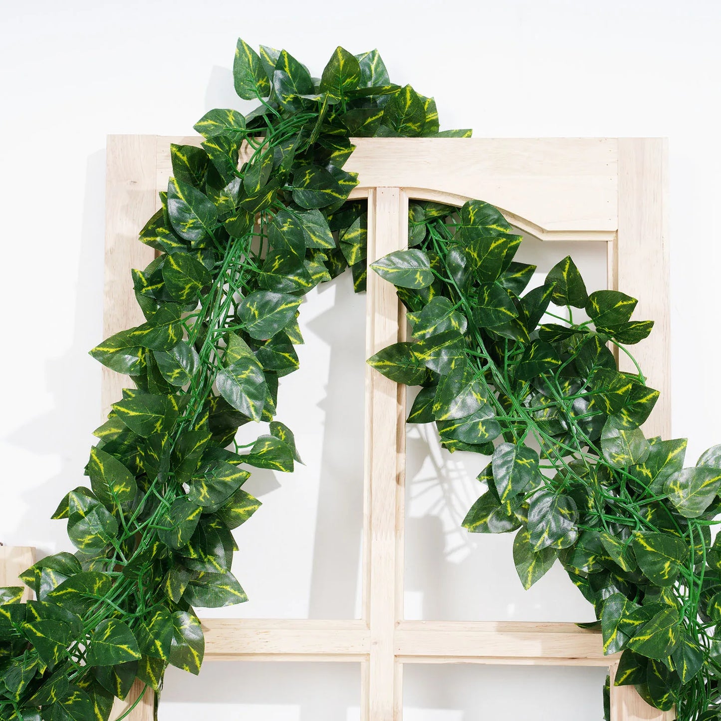 Garland Collection - Green Silk Artificial Hanging Christmas Garland