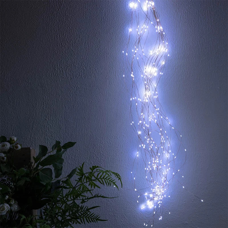 LED Waterfall Branch Lights – Battery Operated Christmas Garland (2M, 100 LEDs)