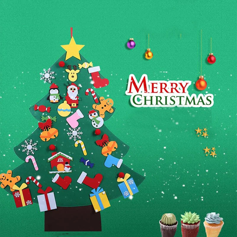 DIY Felt Christmas Tree – Kids Wall Hanging Decoration Set