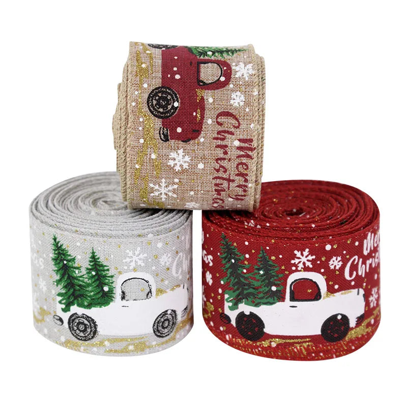 Ribbon & Bow Collection - Christmas Burlap Ribbon Roll