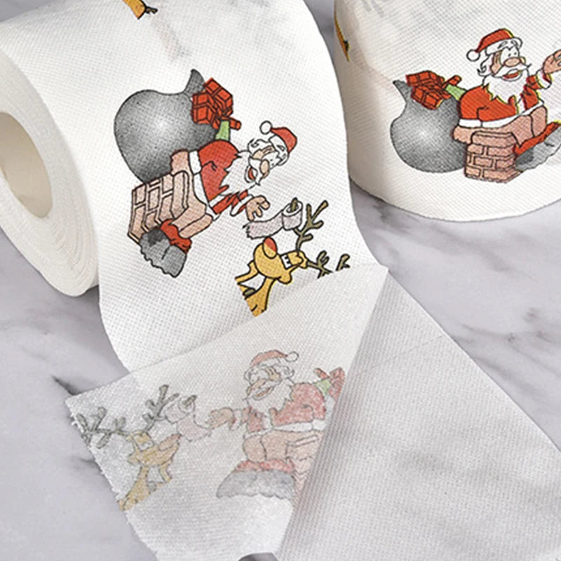 Christmas printed toilet tissue