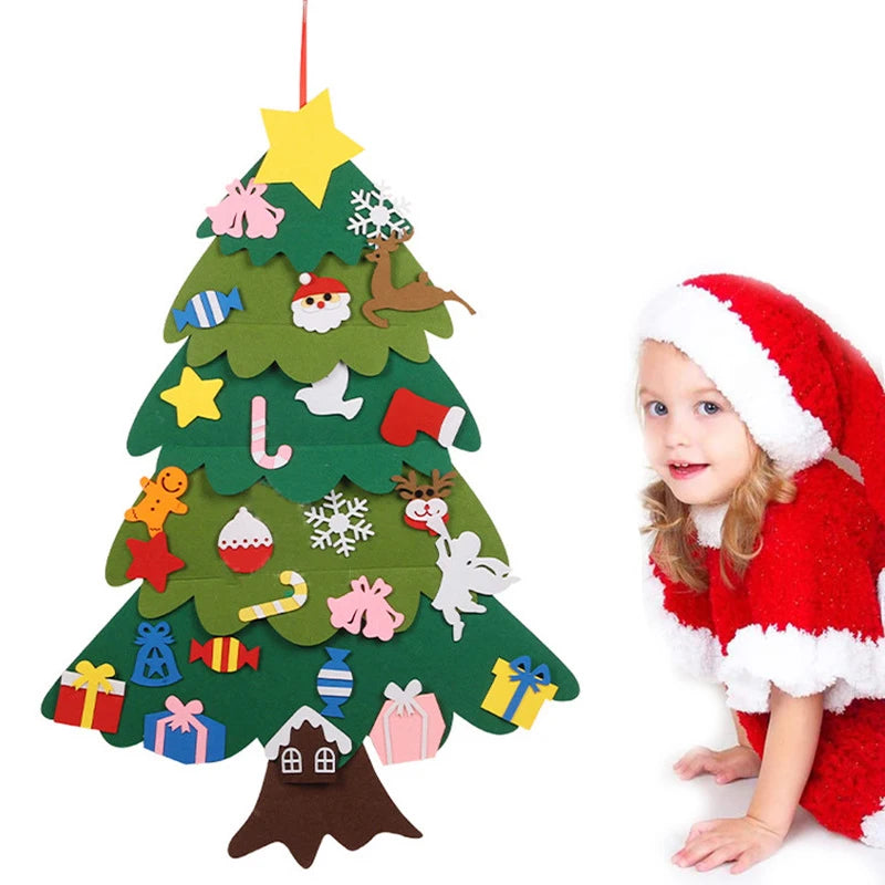 DIY Felt Christmas Tree – Kids Wall Hanging Decoration Set