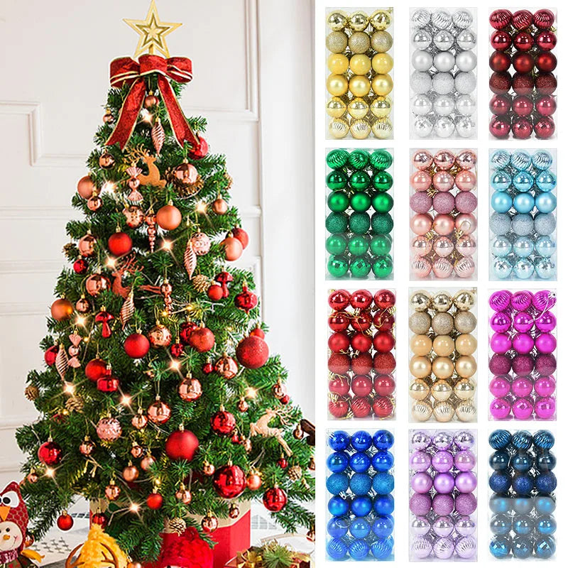 Ornament Collection - Coloured Christmas Tree Baubles