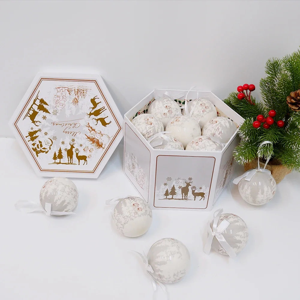 14pcs Christmas Mirror Ball Ornaments – Bright Hanging Decoration Ball Set