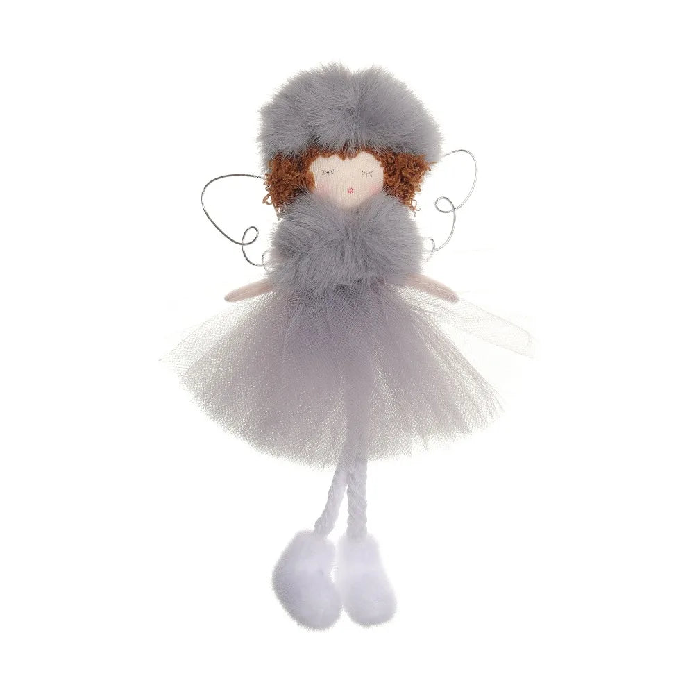 Ornament Collection - Plush Angel Christmas Ornament – Soft Velvet Hanging Angel Doll Decoration
