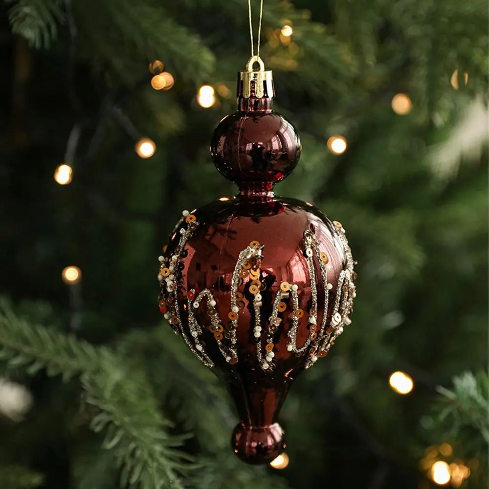 Ornament Collection - Christmas Ball Pendants Set – Plastic Hanging Tree Ornaments Box (Festive Baubles Decor)
