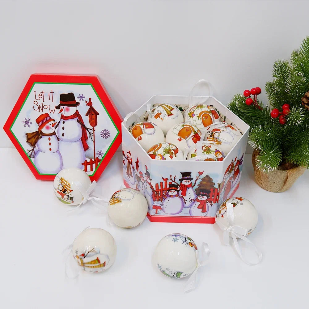 14pcs Christmas Mirror Ball Ornaments – Bright Hanging Decoration Ball Set