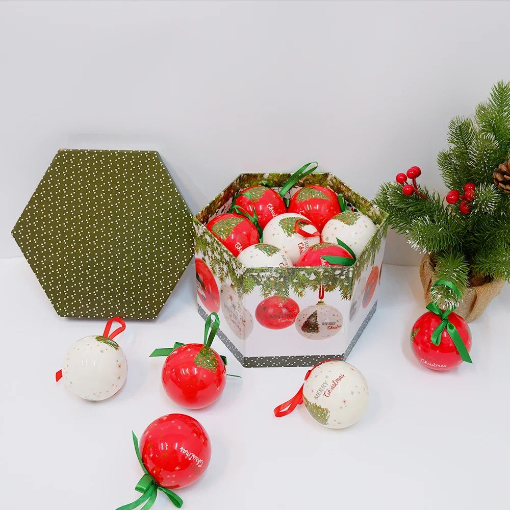 14pcs Christmas Mirror Ball Ornaments – Bright Hanging Decoration Ball Set