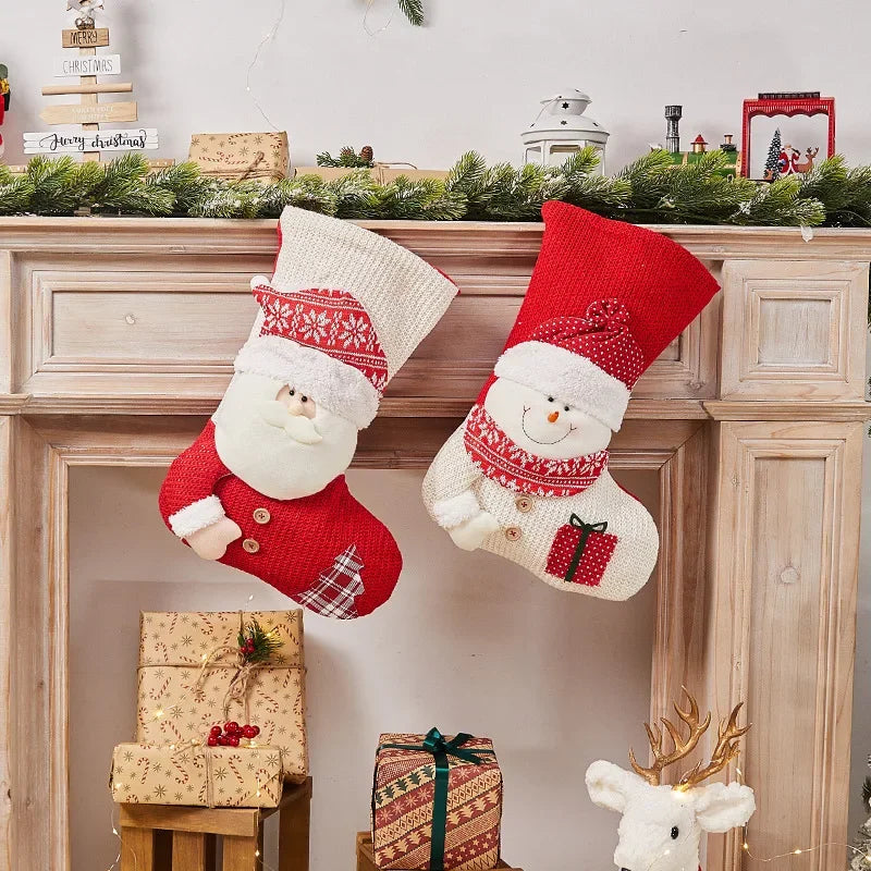 Christmas Stocking Collection - Classic Christmas Stocking – Hanging Holiday Gift Sock for Mantel, Tree & Home Decor