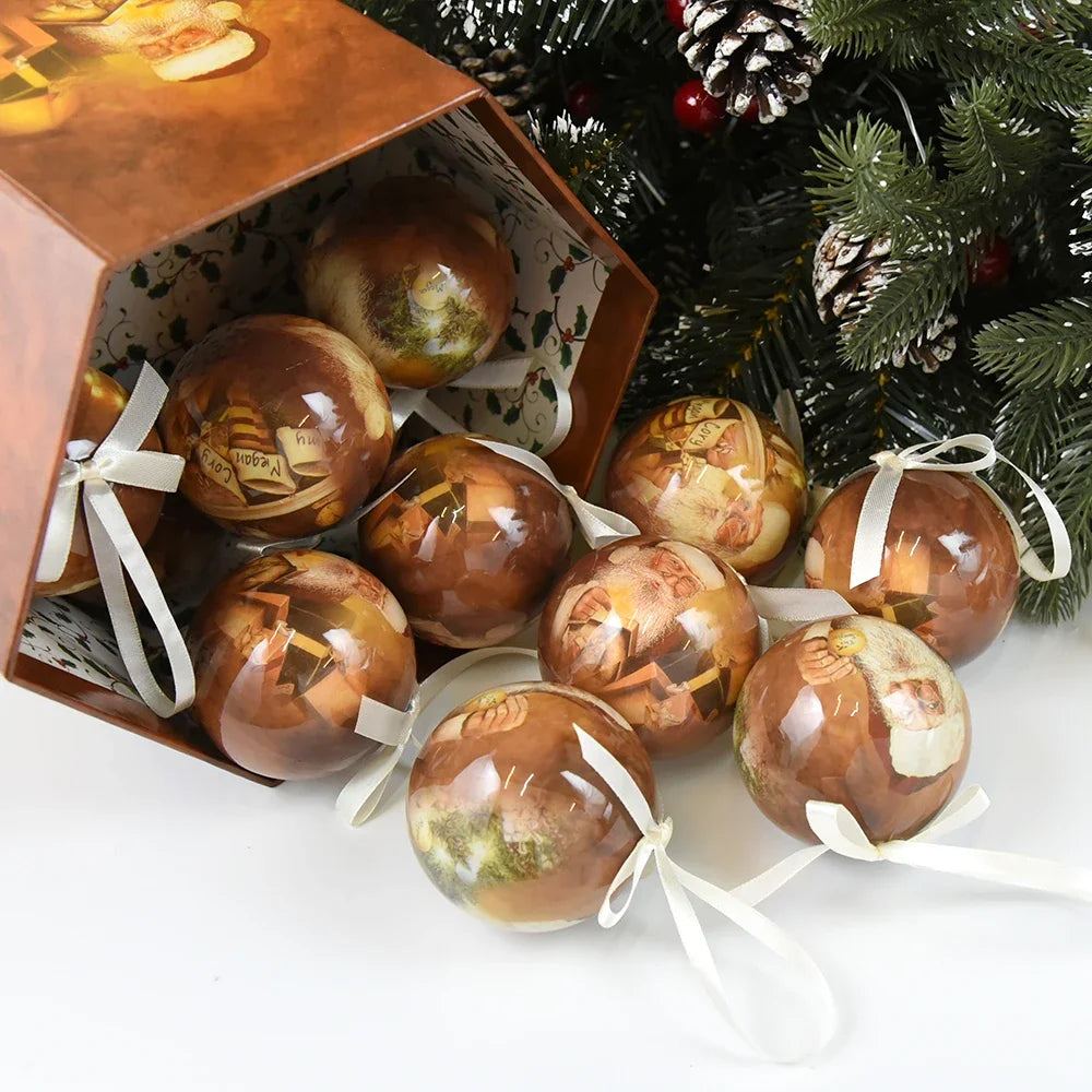 14pcs Christmas Mirror Ball Ornaments – Bright Hanging Decoration Ball Set