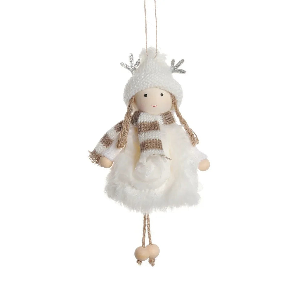 Ornament Collection - Plush Angel Christmas Ornament – Soft Velvet Hanging Angel Doll Decoration