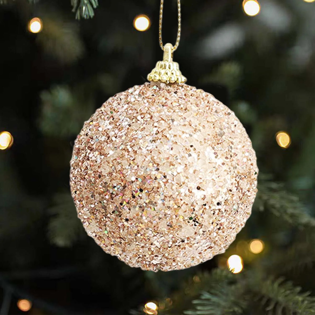 Christmas Bauble Collection - Glitter Christmas Ball Ornaments | Shatterproof Hanging Tree Decorations 6cm