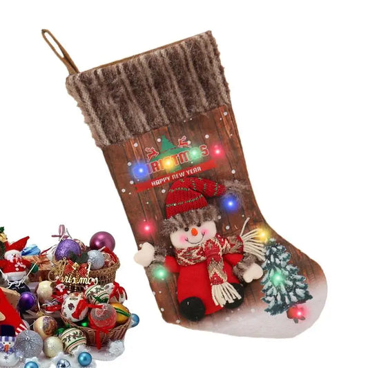 LED Christmas Stocking – Light-Up Festive Hanging Decoration