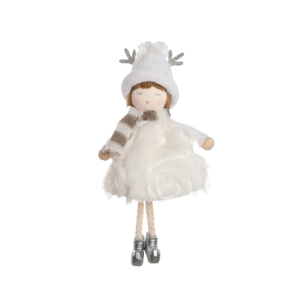 Ornament Collection - Plush Angel Christmas Ornament – Soft Velvet Hanging Angel Doll Decoration