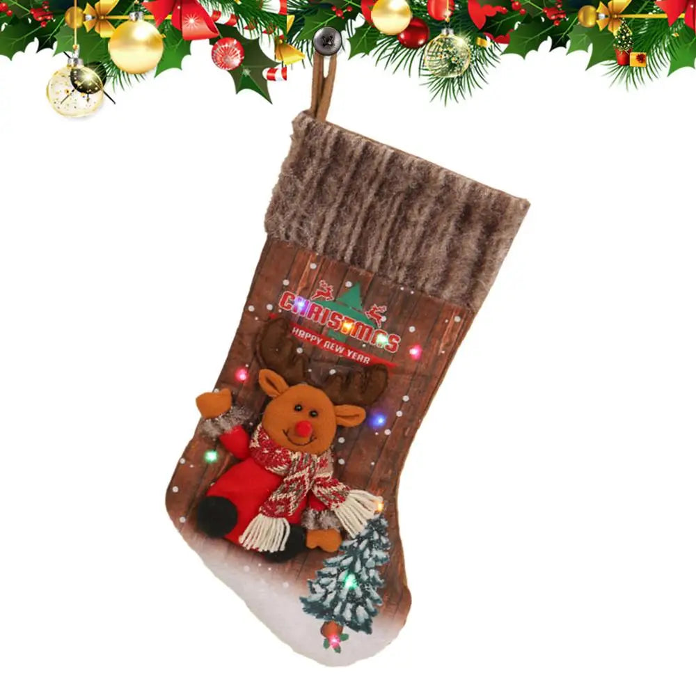 LED Christmas Stocking – Light-Up Festive Hanging Decoration