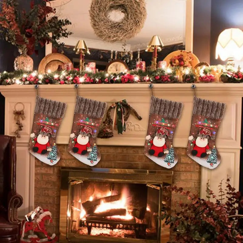 LED Christmas Stocking – Light-Up Festive Hanging Decoration