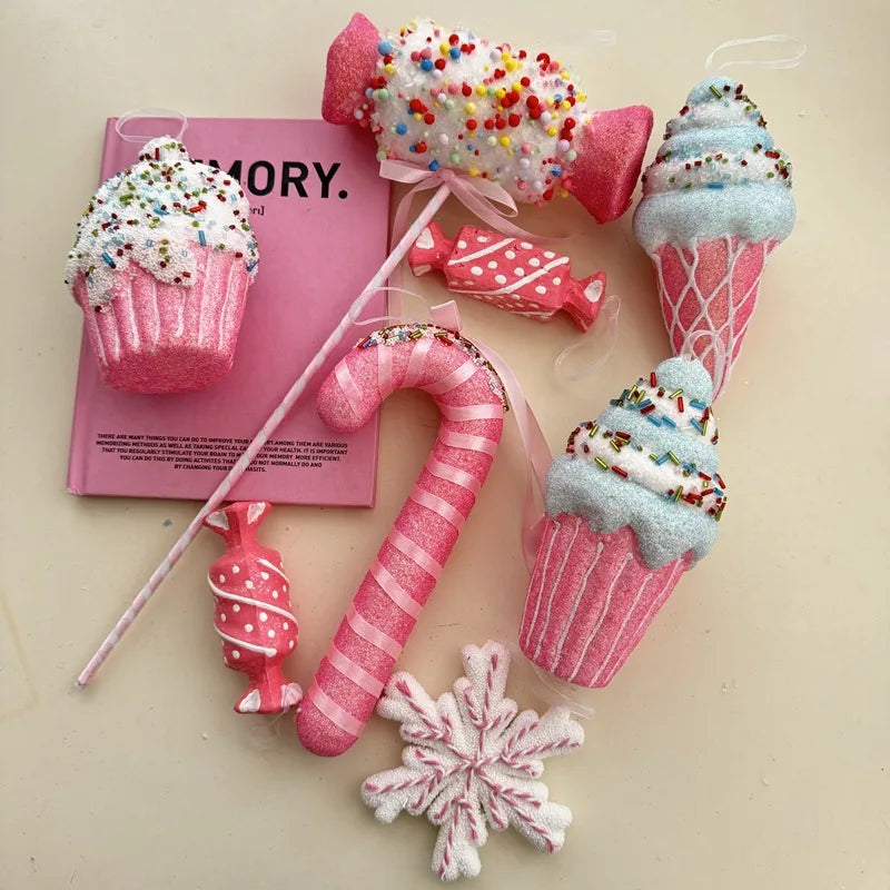 Ornament Collection - Large Christmas Candy Canes Lollipop Ornaments