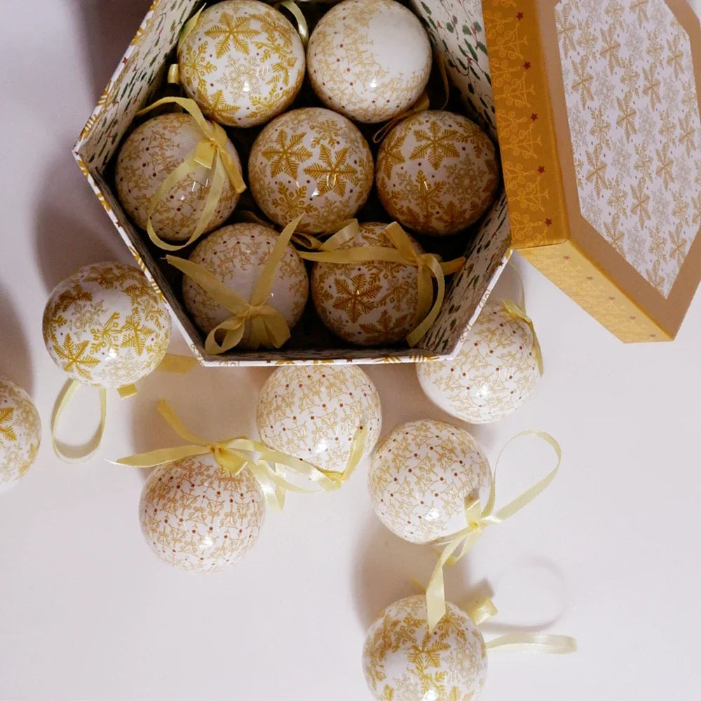 14pcs Christmas Mirror Ball Ornaments – Bright Hanging Decoration Ball Set