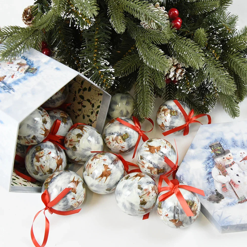 14pcs Christmas Mirror Ball Ornaments – Bright Hanging Decoration Ball Set