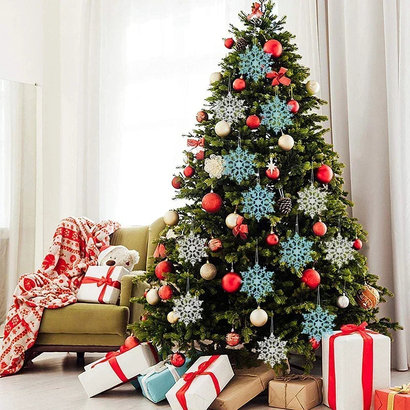 Ornament Collection - Sparkling Snowflakes For Christmas Tree Decoration