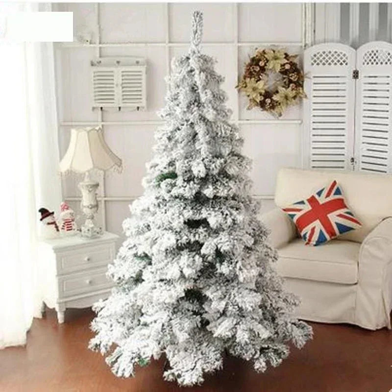 Snow White Artificial Christmas Tree – 120cm to 240cm Full & Realistic Holiday Centrepiece