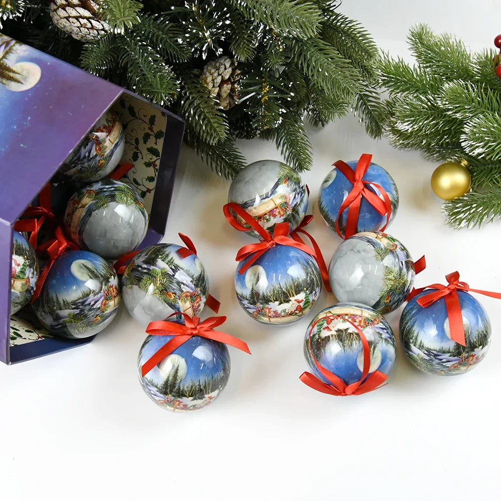 14pcs Christmas Mirror Ball Ornaments – Bright Hanging Decoration Ball Set