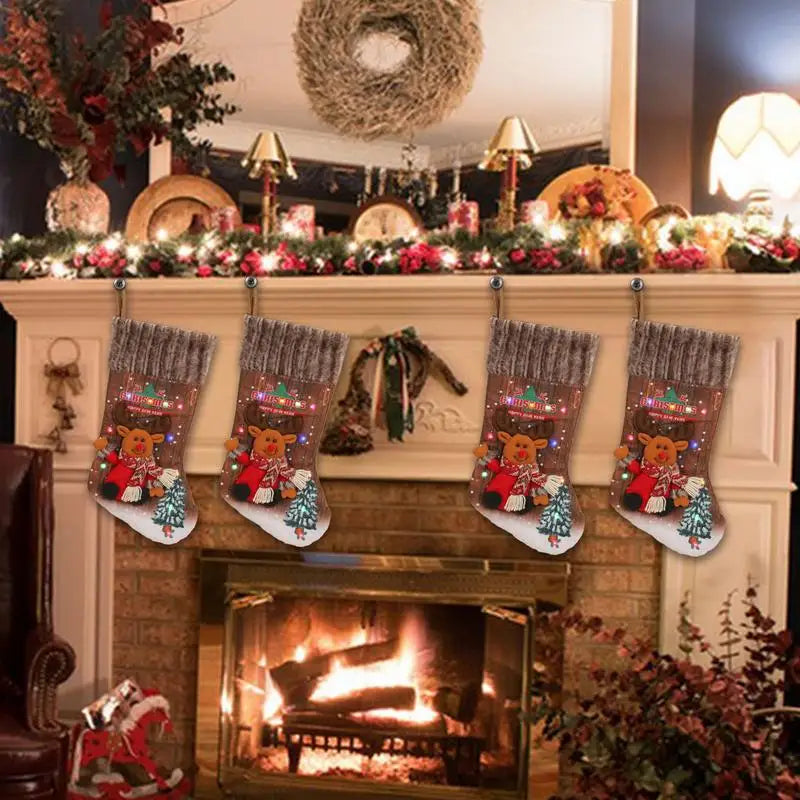 LED Christmas Stocking – Light-Up Festive Hanging Decoration