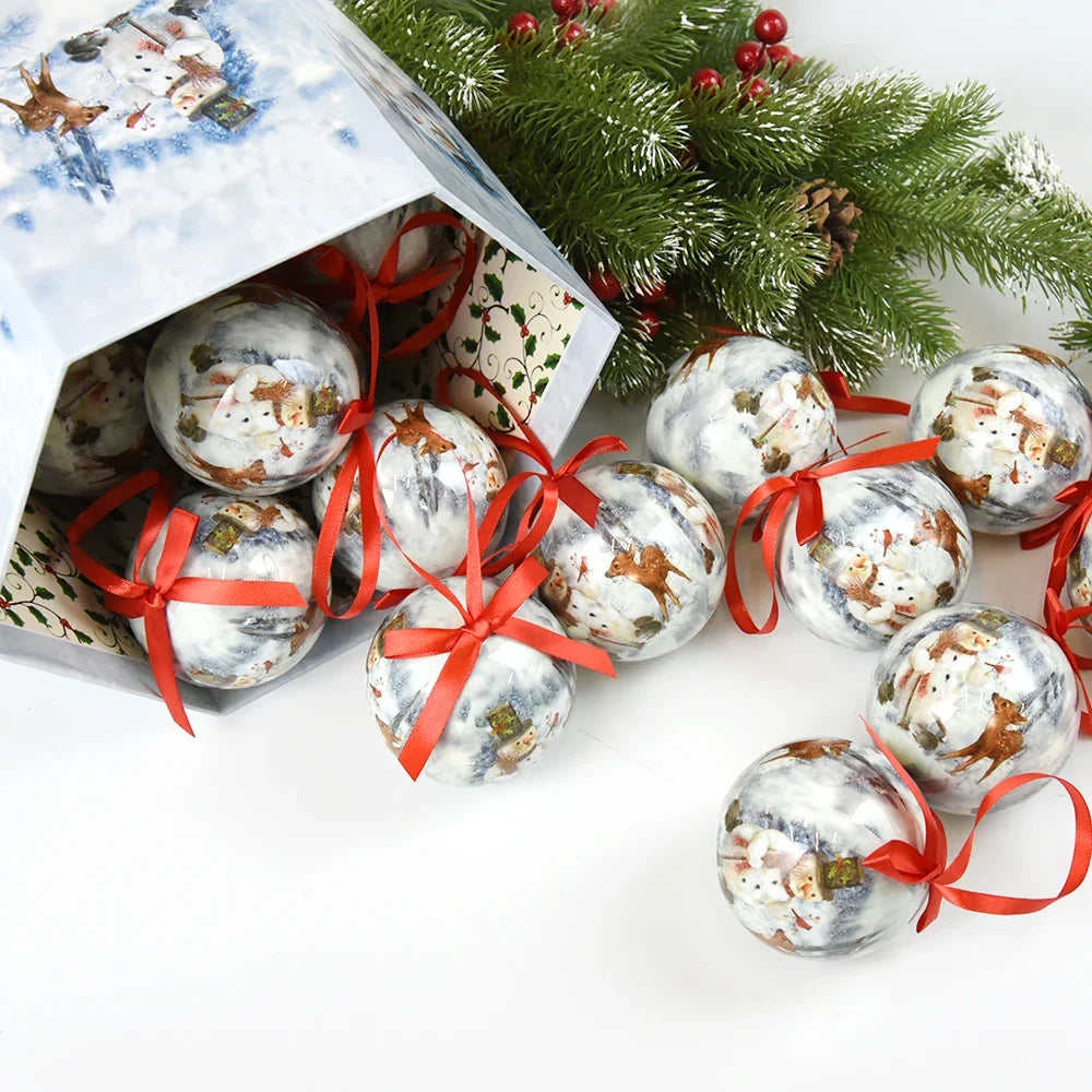 14pcs Christmas Mirror Ball Ornaments – Bright Hanging Decoration Ball Set