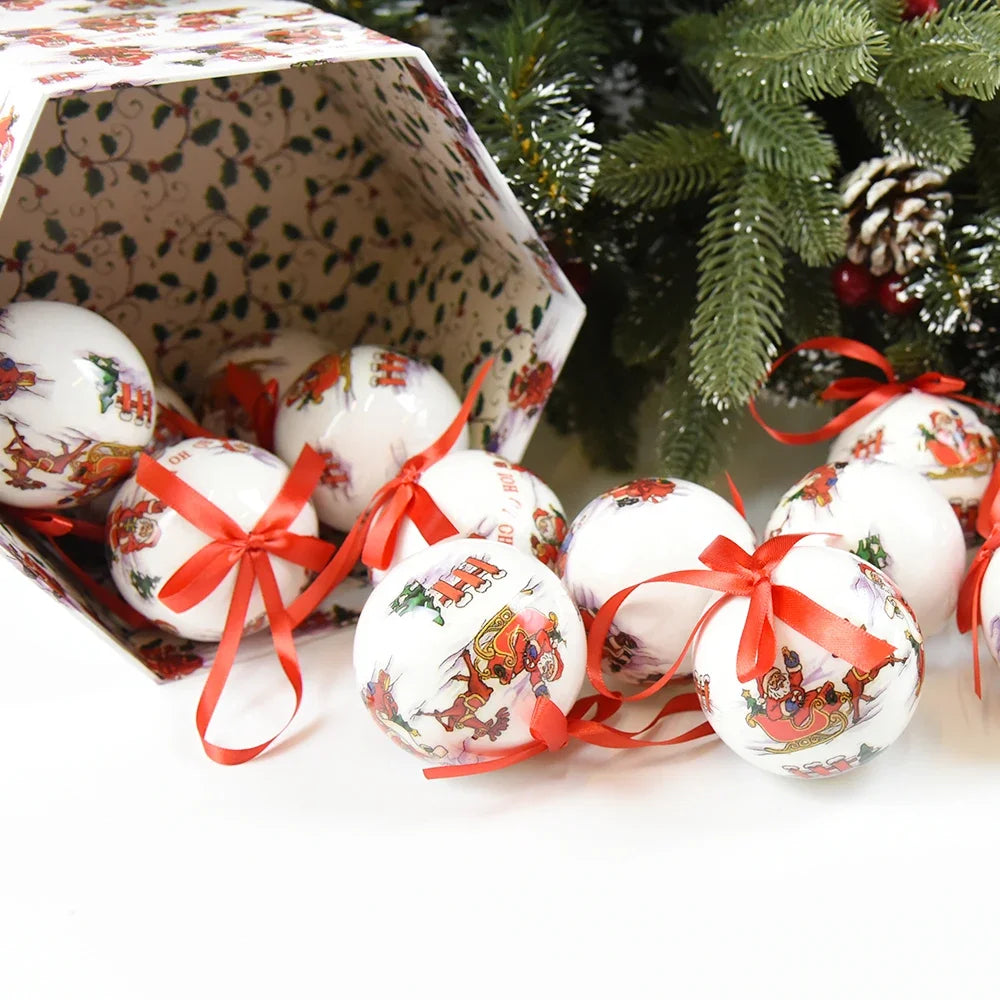 14pcs Christmas Mirror Ball Ornaments – Bright Hanging Decoration Ball Set