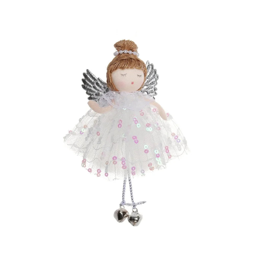 Ornament Collection - Plush Angel Christmas Ornament – Soft Velvet Hanging Angel Doll Decoration