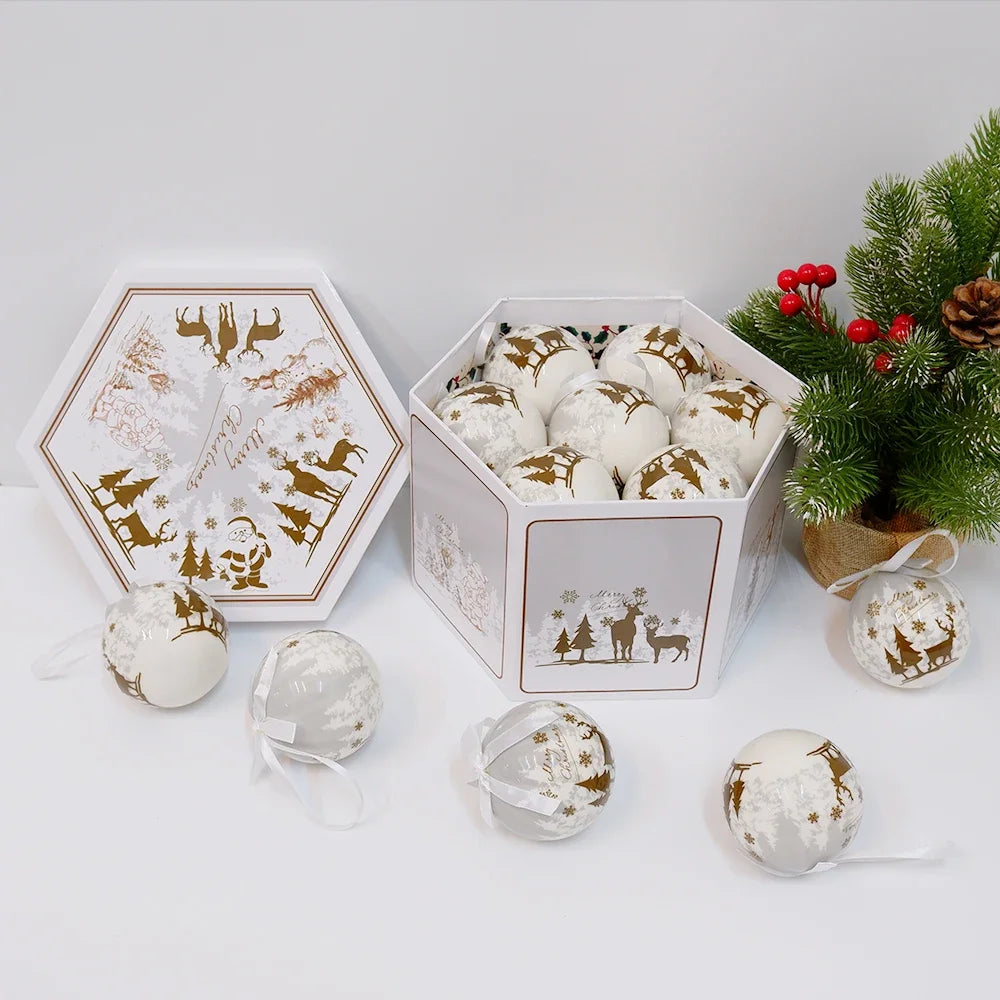 14pcs Christmas Mirror Ball Ornaments – Bright Hanging Decoration Ball Set