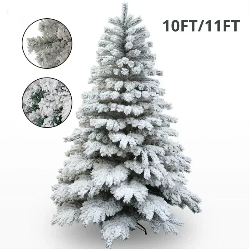 Snow White Artificial Christmas Tree – 120cm to 240cm Full & Realistic Holiday Centrepiece