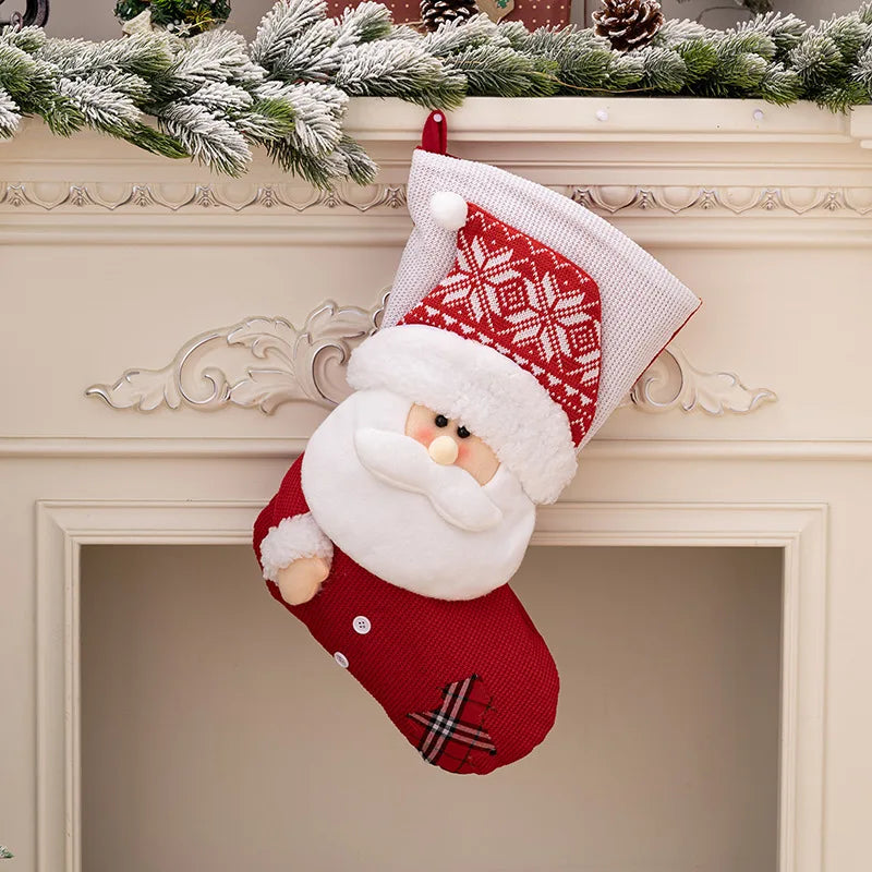 Christmas Stocking Collection - Classic Christmas Stocking Decoration | Festive Holiday Gift Holder
