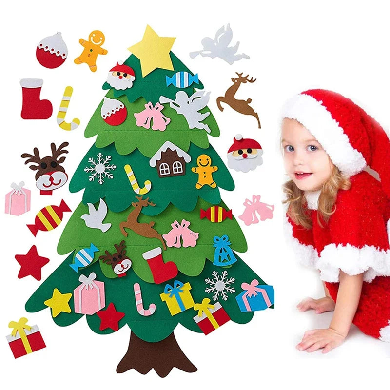 DIY Felt Christmas Tree – Kids Wall Hanging Decoration Set