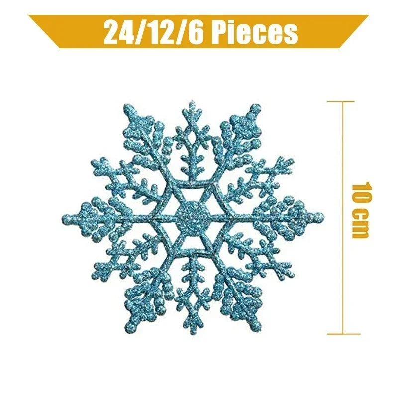 Ornament Collection - Sparkling Snowflakes For Christmas Tree Decoration