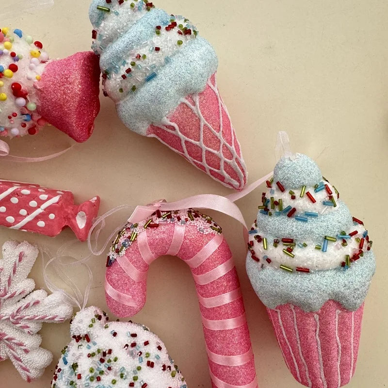 Ornament Collection - Large Christmas Candy Canes Lollipop Ornaments