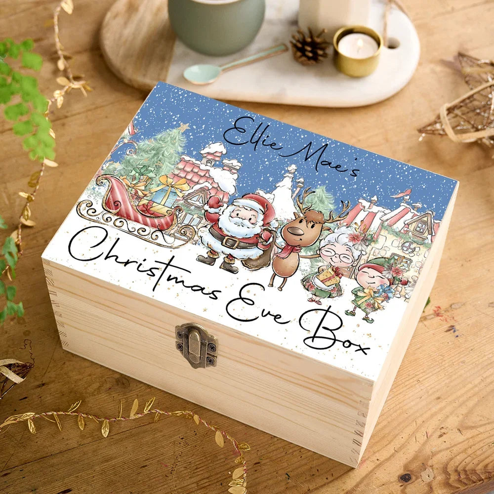 Personalised Collection - Personalised Wooden Jewelry Box – Custom Name Keepsake Gift for Christmas