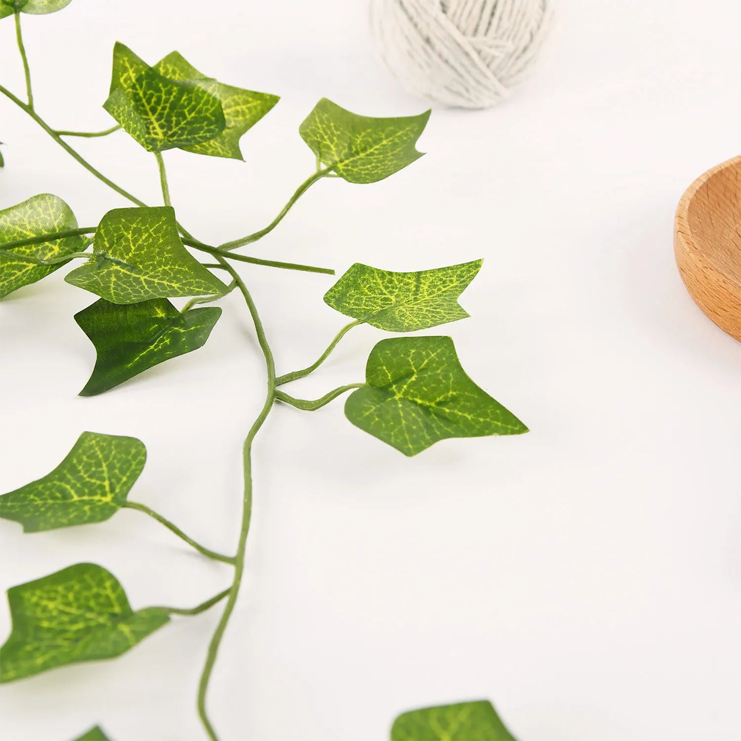 Garland Collection - Green Silk Artificial Hanging Christmas Garland