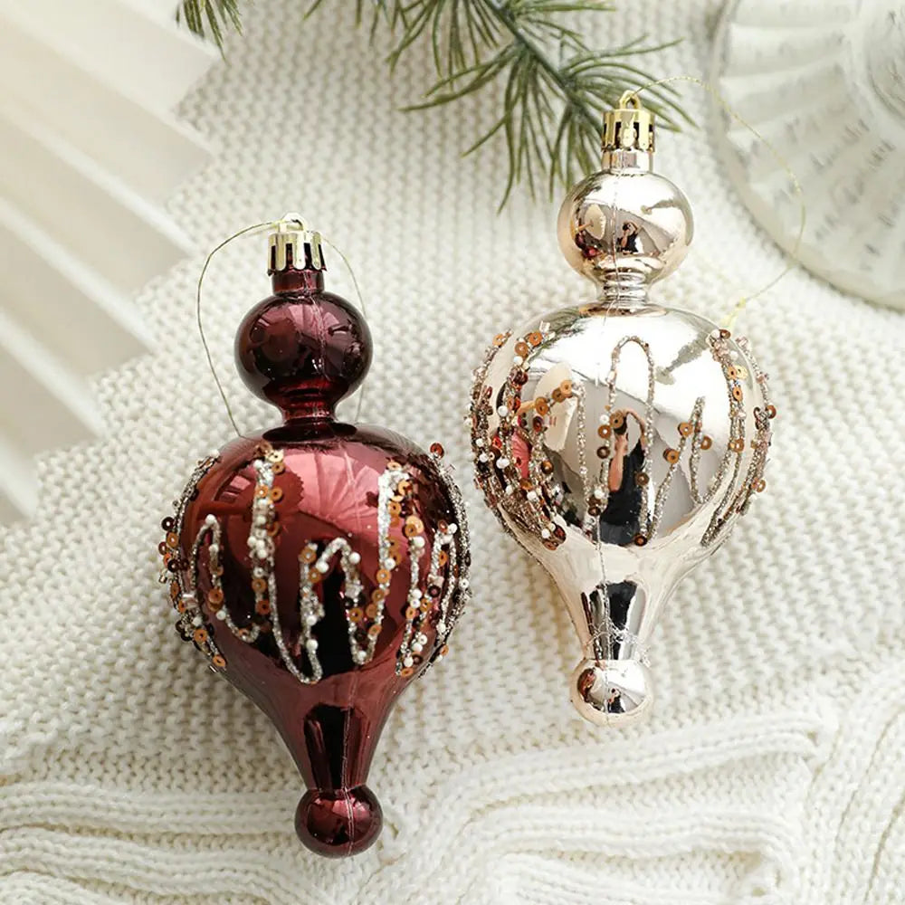 Ornament Collection - Christmas Ball Pendants Set – Plastic Hanging Tree Ornaments Box (Festive Baubles Decor)