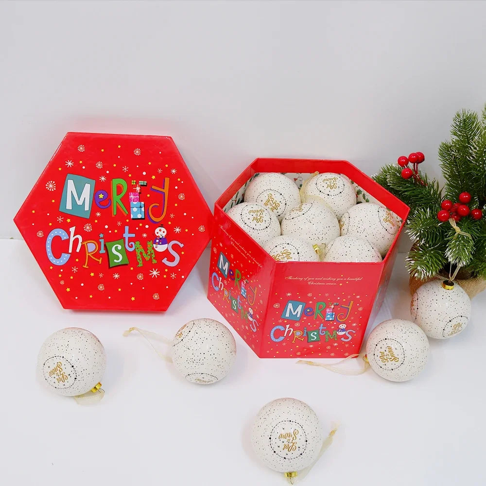 14pcs Christmas Mirror Ball Ornaments – Bright Hanging Decoration Ball Set