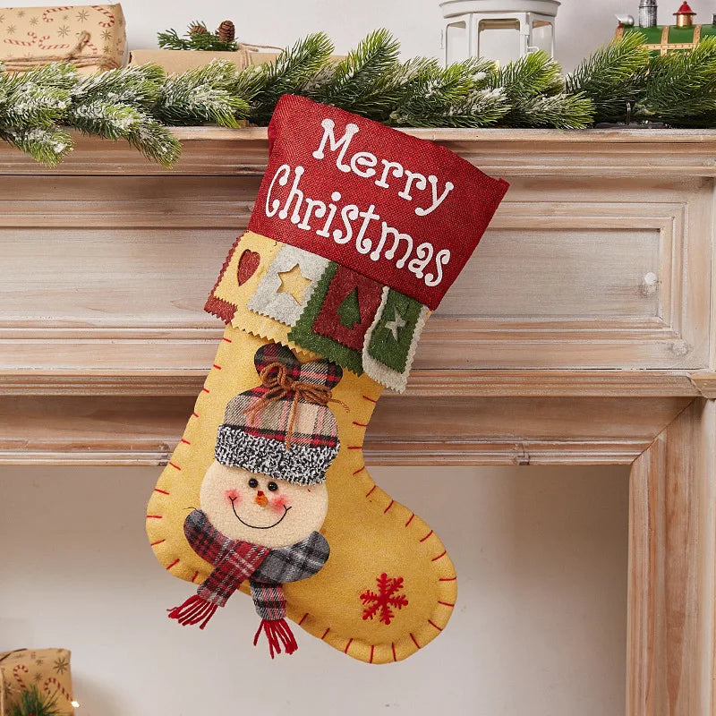 Christmas Stocking Collection - Classic Christmas Stocking Decoration | Festive Holiday Gift Holder