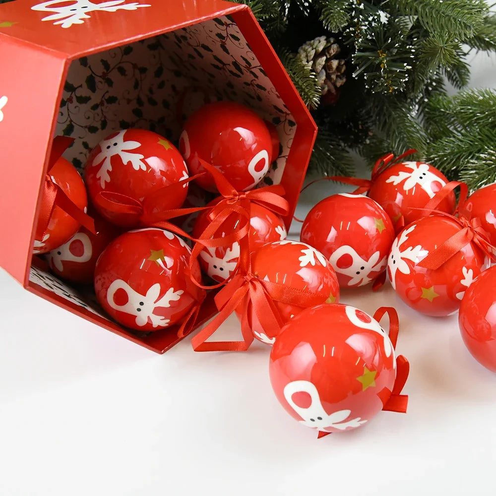 14pcs Christmas Mirror Ball Ornaments – Bright Hanging Decoration Ball Set