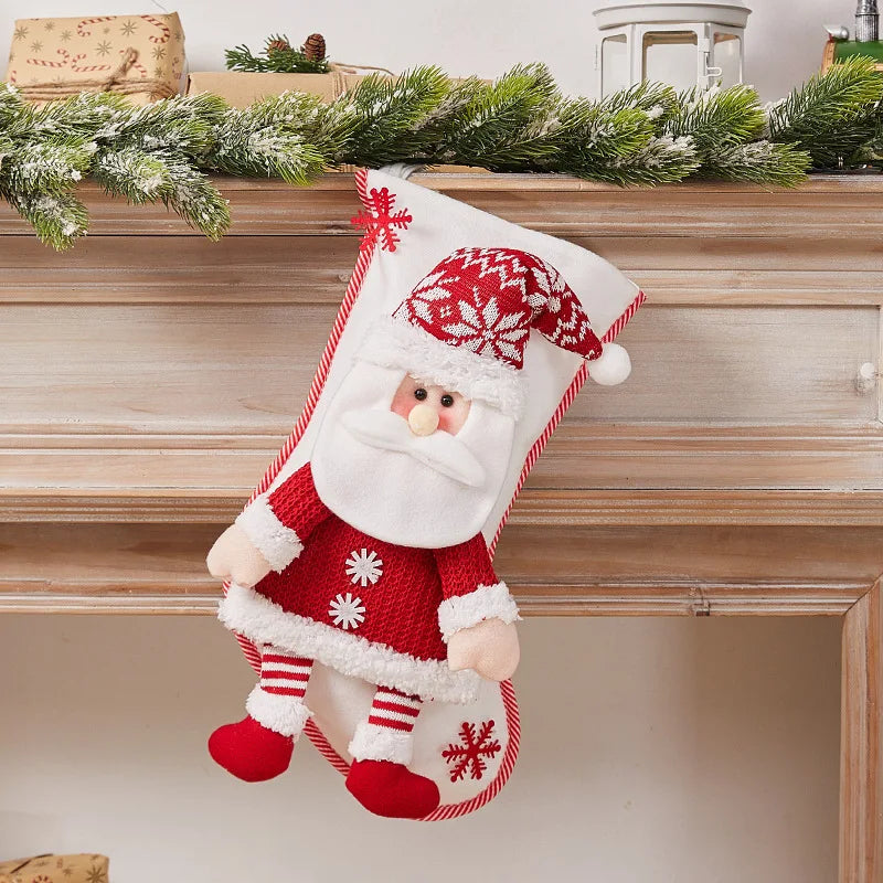 Christmas Stocking Collection - Classic Christmas Stocking Decoration | Festive Holiday Gift Holder
