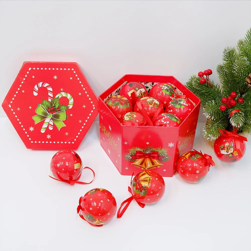 14pcs Christmas Mirror Ball Ornaments – Bright Hanging Decoration Ball Set