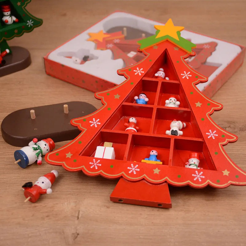 Wood Collection - Wooden Christmas Tree Creative Scene