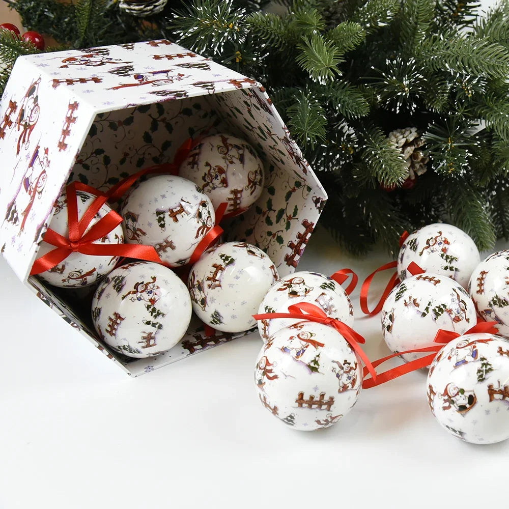 14pcs Christmas Mirror Ball Ornaments – Bright Hanging Decoration Ball Set