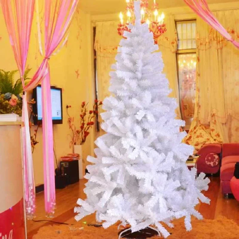White Artificial Christmas Tree – 90cm to 180cm Modern Holiday Décor